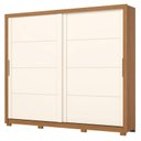 Ver imagem 1 de Guarda Roupa Casal 2 Portas Deslizantes 4 Gavetas Palace D237 Cinamomo Off White - Henn
