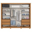 Ver imagem 2 de Guarda Roupa Casal 2 Portas Deslizantes 4 Gavetas Palace D237 Cinamomo Off White - Henn