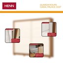 Ver imagem 4 de Guarda Roupa Casal 2 Portas Deslizantes 4 Gavetas Palace D237 Cinamomo Off White - Henn