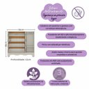 Ver imagem 3 de Cômoda Infantil 95cm 1 Porta e 4 Gavetas Dengo Multimóveis MP4439 - Off White