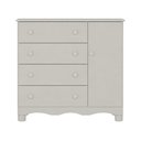 Ver imagem 6 de Cômoda Infantil 95cm 1 Porta e 4 Gavetas Dengo Multimóveis MP4439 - Off White