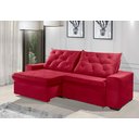 Ver imagem 2 de Sofá Retrátil e Reclinável 2.10m Estilo Estofados - Europa com Softgel D33 Velupluma "vermelho"