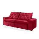Ver imagem 4 de Sofá Retrátil e Reclinável 2.10m Estilo Estofados - Europa com Softgel D33 Velupluma "vermelho"