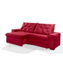 Ver imagem 3 de Sofá Retrátil e Reclinável 2.10m Estilo Estofados - Europa com Softgel D33 Velupluma "vermelho"
