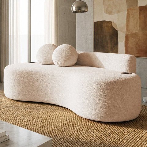 Sofá Veda 1,50m Xpand Tech Tecido Bouclê Cama Inbox