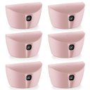 Ver imagem 1 de Kit 6 Saleiros com Tampa Porta Sal Cozinha 500ml Plástico UZ Rosa Quartzo