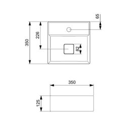 Cuba de Apoio 35x35cm com Mesa T8 Terra - 2