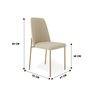 Kit 4 Cadeiras Estofadas Lucy Aço Dourado Linho Bege - 7