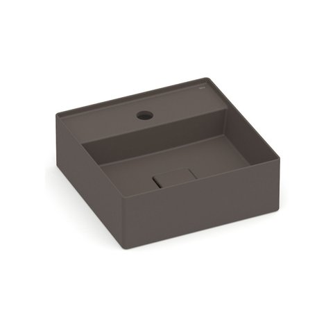 Cuba de Apoio 35x35cm com Mesa T8 Terra Marrom/Café Roca