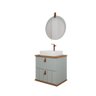 Gabinete de Banheiro Milano 60 com Espelho Lua Pistache Freijo Mgm - 1