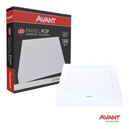 Painel Led Quadrado Sobrepor 18w Branco Frio Bivolt - 1