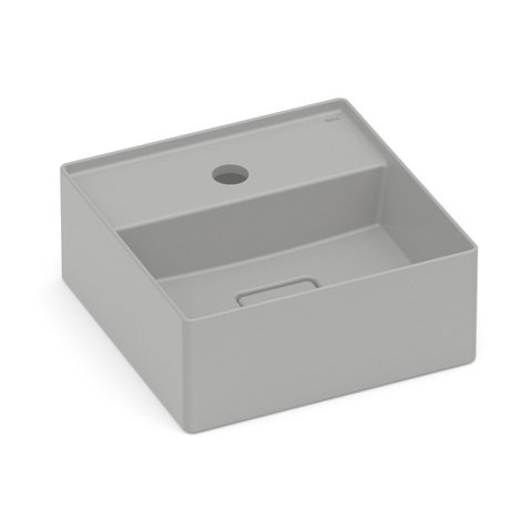 Cuba de Apoio 30x30cm com Mesa T7 Terra Cinza/Stone Roca