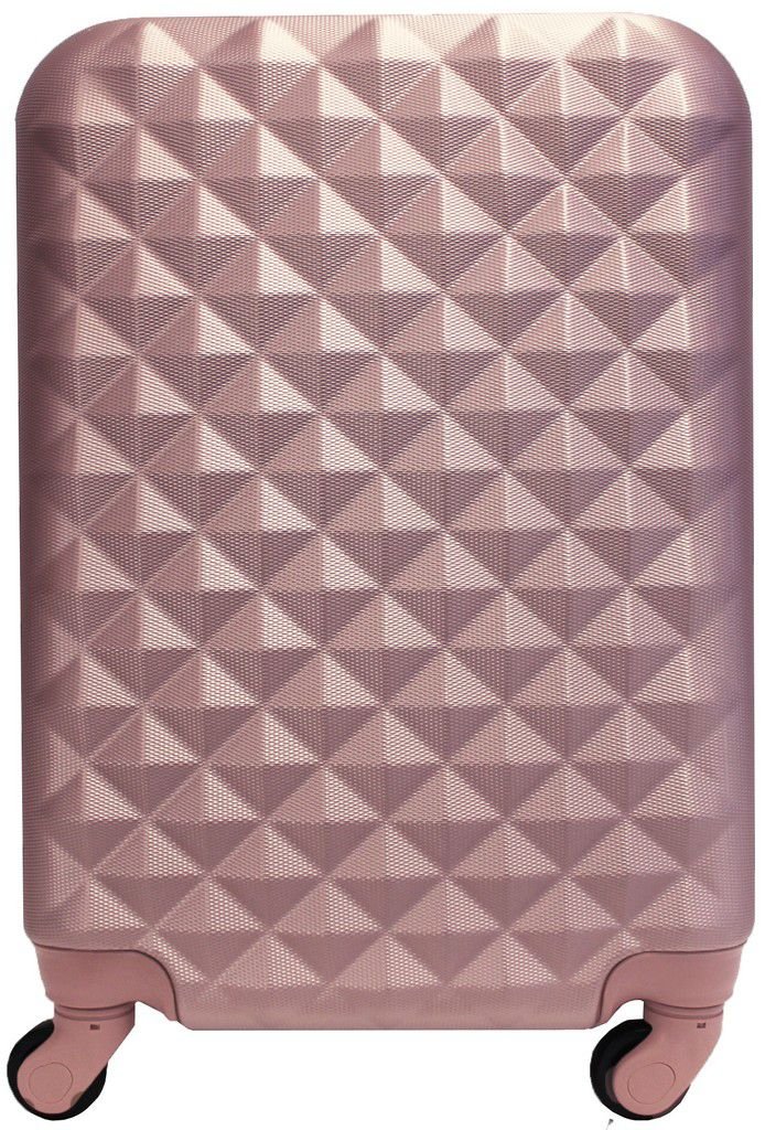 Kit Conjunto 2 Malas de Bordo Viagem Frasqueira Rosê Feminina Abs Rígida 4 Rodinhas 360° Cadeado - T - 6