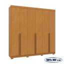 Ver imagem 7 de Guarda-Roupa Casal 6 Portas 3 Gavetas 100% MDF Florença Marrom/Cerejeira