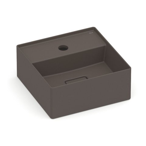 Cuba de Apoio 30x30cm com Mesa T7 Terra Marrom/Café Roca