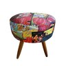 Kit Poltrona Decorativa Bia + Puff Redondo Suede Coca-Cola Pés Madeira Ms Decor - 3