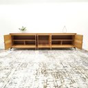 Ver imagem 4 de Balcão Buffet Paraty 273 Cm 5 Portas Laminado Pés Metal e Palhinha