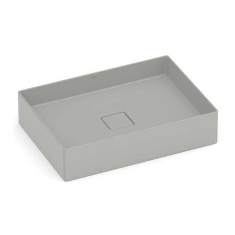 Cuba de Apoio Retangular 51cm x 36cm sem Mesa T6 Terra Roca Cinza/Stone