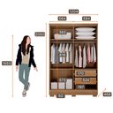 Ver imagem 4 de Guarda Roupa Quartzo 4 Portas 2 Gavetas com 6 Pés Clic Móveis
