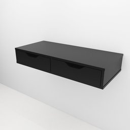 Gaveteiro Fixo Parede 02 Gavetas Horizontal 790x350x135mm - Preto - Bidê, Gaveteiro Suspenso, Bancad - 1 Gaveteiro Fixo Parede 02 Gavetas Horizontal 790x350x135mm - Preto - Bidê, Gaveteiro Suspenso, Bancad - 1