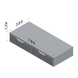 Gaveteiro Fixo Parede 02 Gavetas Horizontal 790x350x135mm - Preto - Bidê, Gaveteiro Suspenso, Bancad - 3 Gaveteiro Fixo Parede 02 Gavetas Horizontal 790x350x135mm - Preto - Bidê, Gaveteiro Suspenso, Bancad - 3