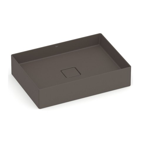 Cuba de Apoio Retangular 51cm x 36cm sem Mesa T6 Terra Roca Marrom/Café