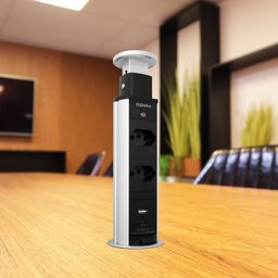 Torre de Tomada com 2 Tomadas + 2 Usb (tipo A+c) Retrátil Renna - 3