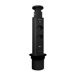 Torre de Tomada com 2 Tomadas + 2 Usb (tipo A+c) Retrátil Renna - 2