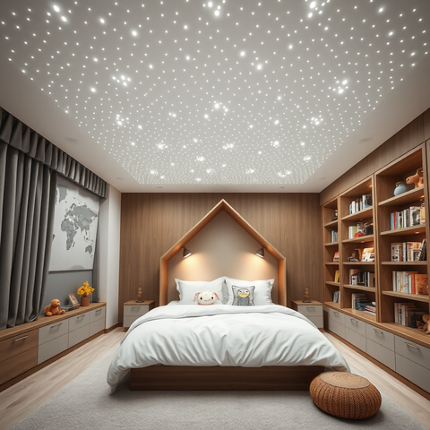 Iluminação Céu Estrelado Kit Branco Fibra Ótica 500 Pontos
