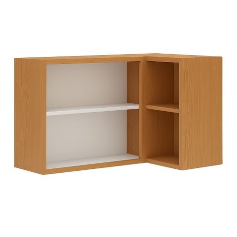 Armário de Cozinha Aéreo Canto 2 Pts Essência Freijó/Branco