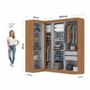 Ver imagem 3 de Guarda-Roupa de Canto Modulado 7 Portas Paris Off White/Cinamomo