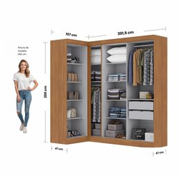 Guarda-roupa de Canto Modulado 7 Portas Paris - 4