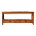 Ver imagem 3 de Rack Aparador Ripado 1,5m ? com 2 Gavetas, em Madeira Maciça, Envernizado