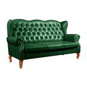 Ver imagem 2 de Sofá Imperador 3 Lugares Chesterfield Decoração Retrô Vintage - Couríssimo Verde