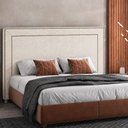 Ver imagem 4 de Cabeceira para Cama Box Casal 140cm Line Bouclé Off White - Sallar Home