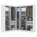 Ver imagem 5 de Guarda-Roupa Modulado de Canto 9 Portas e 4 Gavetas Paris Branco