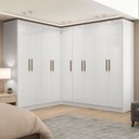 Ver imagem 1 de Guarda-roupa Modulado de Canto 9 Portas e 4 Gavetas Paris