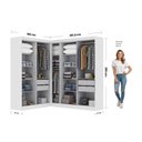Ver imagem 3 de Guarda-Roupa Modulado de Canto 9 Portas e 4 Gavetas Paris Branco