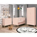 Ver imagem 2 de Cômoda Retrô Theo 3 Gavetas e Pés em Madeira Natural - Rosa