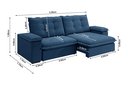 Ver mais imagens de Sofá Retrátil e Reclinável Slim 250cm 4 Lugares Fofao Premium Azul Marinho