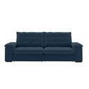 Ver imagem 6 de Sofá Retrátil e Reclinável Slim 250cm 4 Lugares Fofao Premium Azul Marinho