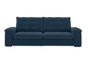 Ver imagem 6 de Sofá Retrátil e Reclinável Slim 250cm 4 Lugares Fofao Premium Azul Marinho