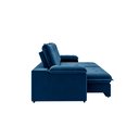 Ver imagem 3 de Sofá Retrátil e Reclinável Slim 250cm 4 Lugares Fofao Premium Azul Marinho