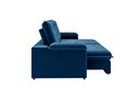 Ver imagem 3 de Sofá Retrátil e Reclinável Slim 250cm 4 Lugares Fofao Premium Azul Marinho