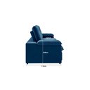 Ver imagem 4 de Sofá Retrátil e Reclinável Slim 250cm 4 Lugares Fofao Premium Azul Marinho