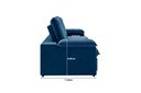 Ver imagem 4 de Sofá Retrátil e Reclinável Slim 250cm 4 Lugares Fofao Premium Azul Marinho