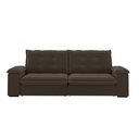 Ver imagem 6 de Sofá Retrátil e Reclinável Slim 250cm 4 Lugares Fofao Premium Marrom