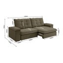 Ver mais imagens de Sofá Retrátil e Reclinável Slim 250cm 4 Lugares Fofao Premium Marrom