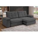 Ver imagem 1 de Sofá Retrátil e Reclinável Slim 250cm 4 Lugares Fofao Premium