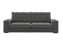 Ver imagem 7 de Sofá Retrátil e Reclinável Slim 250cm 4 Lugares Fofao Premium Cinza Titânio